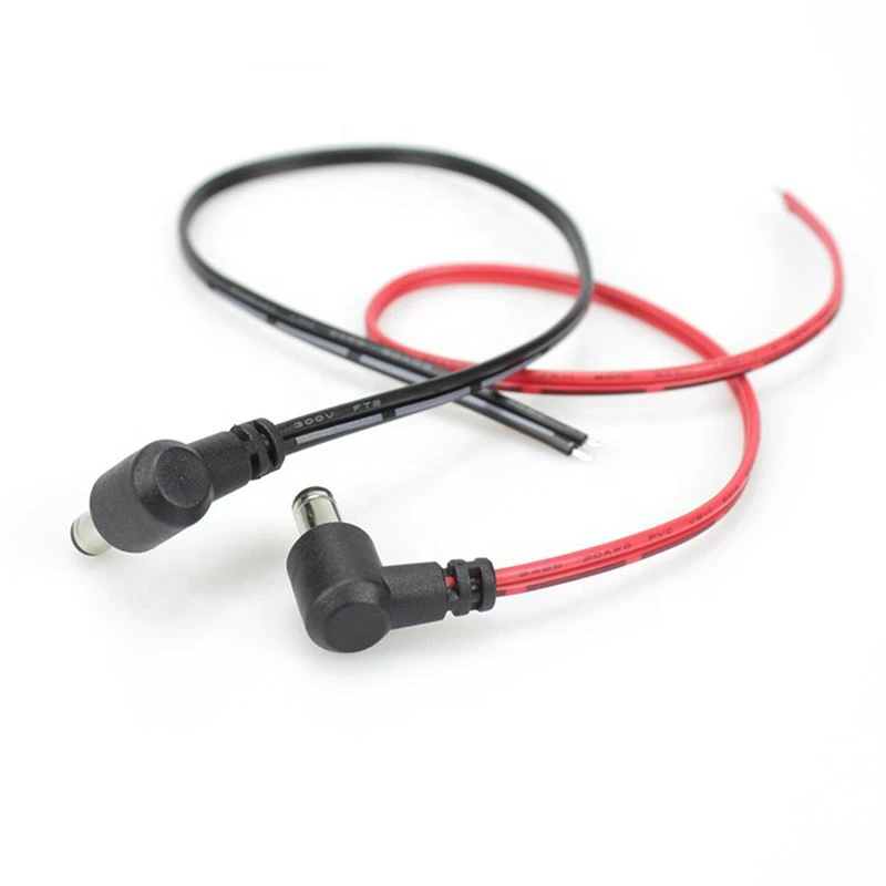 90 degree DC5.5x2.1 Power stripped open Cable